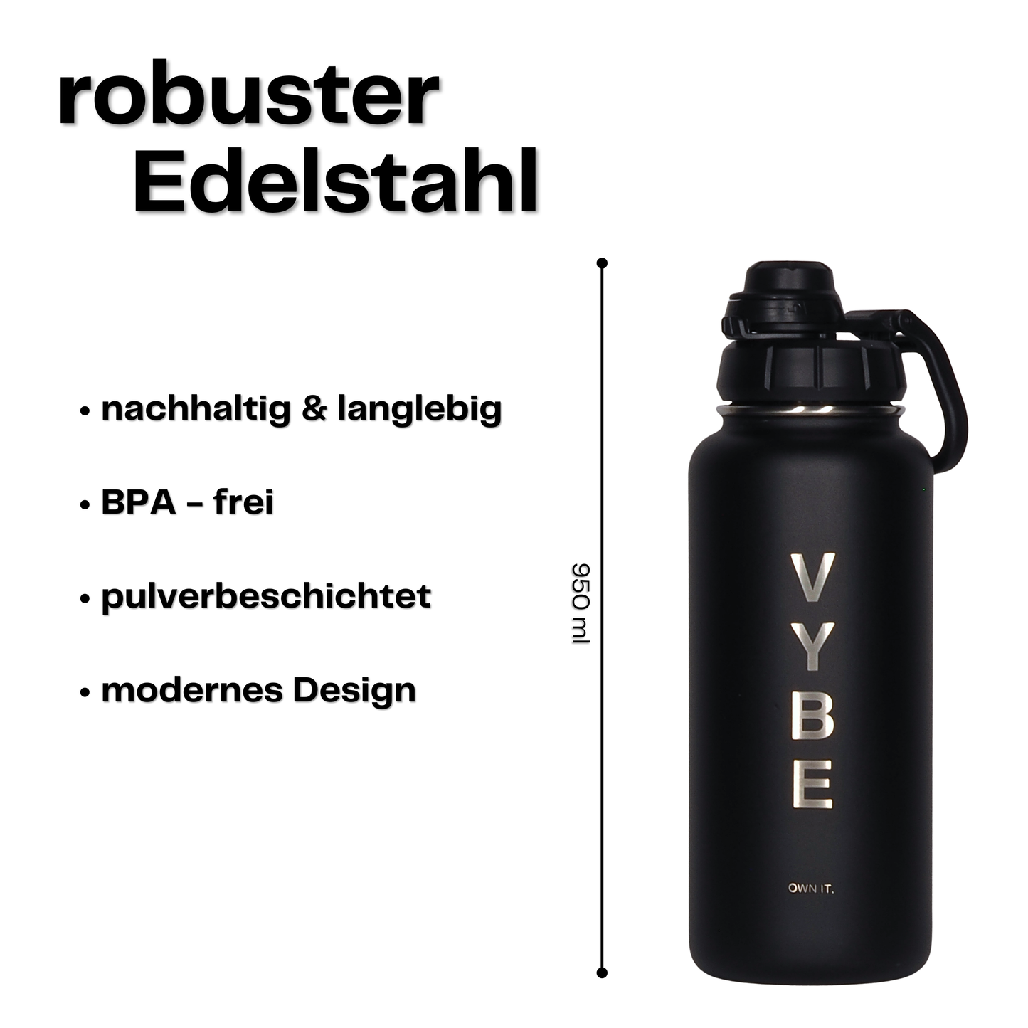 VYBE Edelstahlflasche 950ml